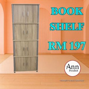 (PERABOT ANN) BOOKSHELF / STORAGE SHELF / 4 SHELF CABINET