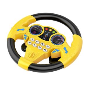 HISTO 360 ° Rotation Simulation Steering Wheel Toys Montessori Multi Functional Simulate Driving Car Toy Copilot Toy Early Education Educational Stroller Steering Wheel Kids Toys