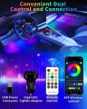 YM E-Brightt 5 in 1 Car Interior Led Light Kit，Dreamcolor Acrylic Neon Interior Car LED Strip Lights，Dash Footwell Multicolor with Music Sync Mode and DIY Mode. 