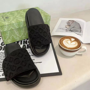 [Free Shipping] Velcro Slippers For Women Summer Outdoor Wear 2025 Versatile MenS Slide Sandals CoupleS Thick-Soled Platform Embossed Niche Sandals