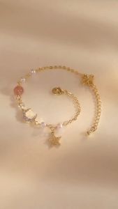 Gelang Bintang Bulan Star Moon Pearl Zircon Bracelet Korean Style Trendy Elegant Gift Jewelry