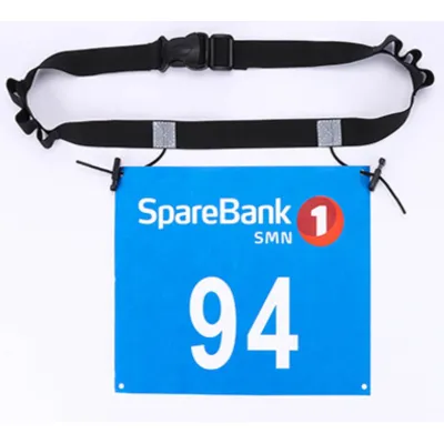 Race Number Belt - Triathlon Race Belt BIB Holder with 6 Energy Gel Loops for Triathlon Marathon Trail-Running