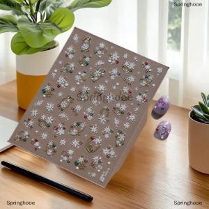 [COD] Springhooe Cute Christmas Style Colorful Polka Dot Snowflakes Nail Art Stickers Women Nail Art Print Embossed Stickers Festive Nail Decor