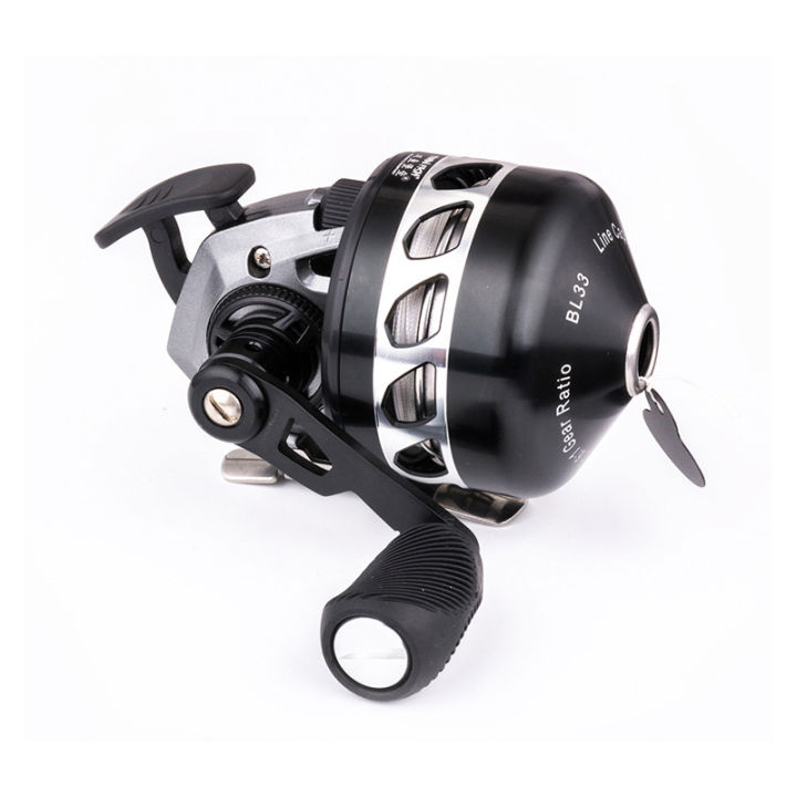 Metal Spool Spincast reel BL39 Black Fishing Spin Casting with line 55M