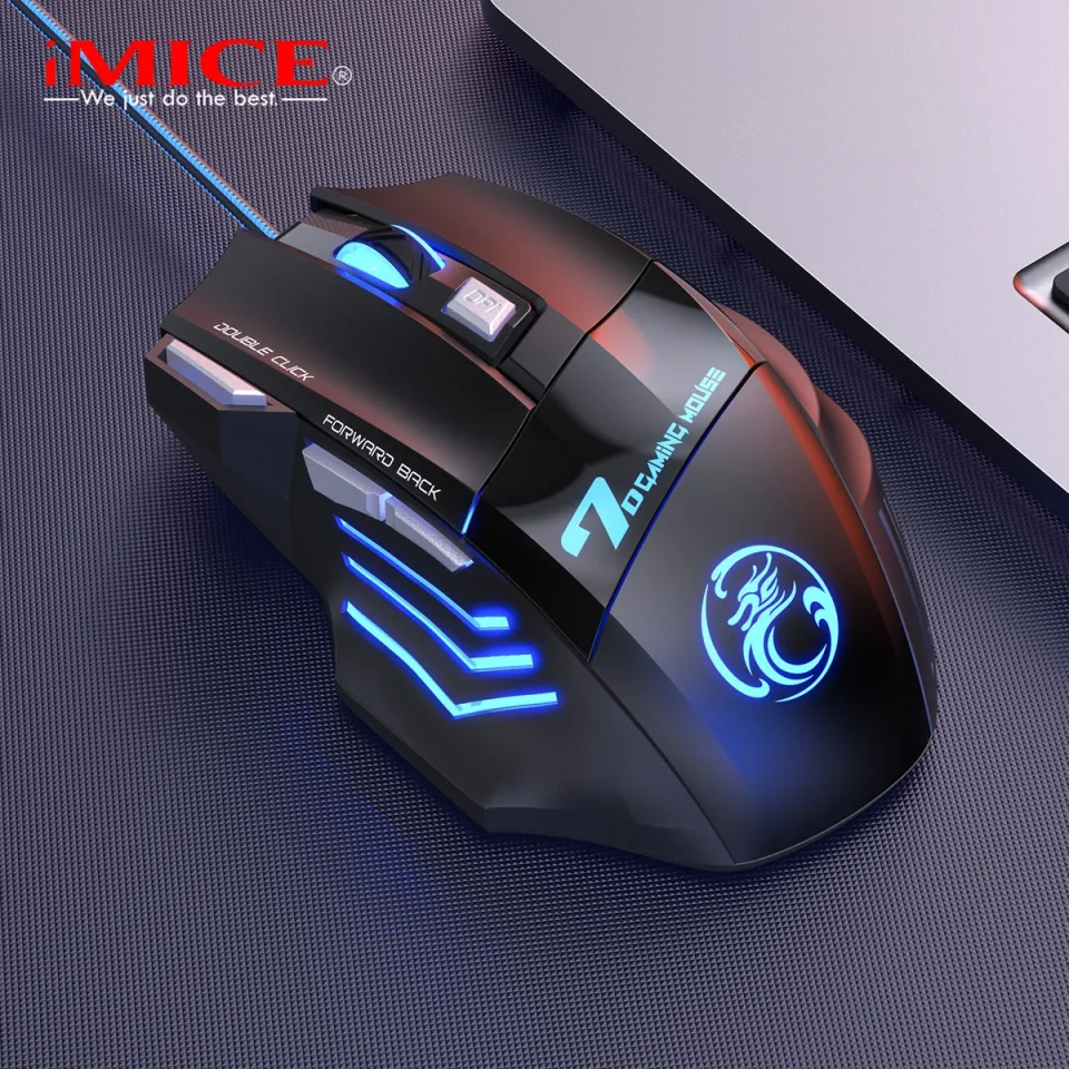 Mouse game iMICE X7 dây dù led 7 màu / Chuột Chơi Game | Lazada.vn