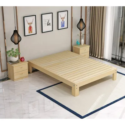 🛏 Russian Pine Wood Tatami Bed Frame With Drawers / Bed Height 30CM / 600KG Max Weight Load Katil Tatami Murah Kayu Kuat