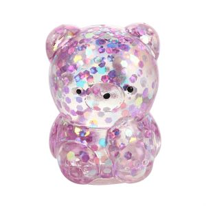 OKKFINE Cute Bear Squishy Fidget Toys Funny Gummy Bear Sugar Stress Ball Sensory Toys  Soft Squishy Ball for Adults