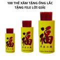 Ống xăm 100 thẻ Quan Âm gồm ống đựng. 