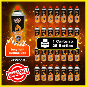 100% Original Easylight Butane Gas Cartridge 230 Gram Wholesale Price 1 Carton 28 Bottle