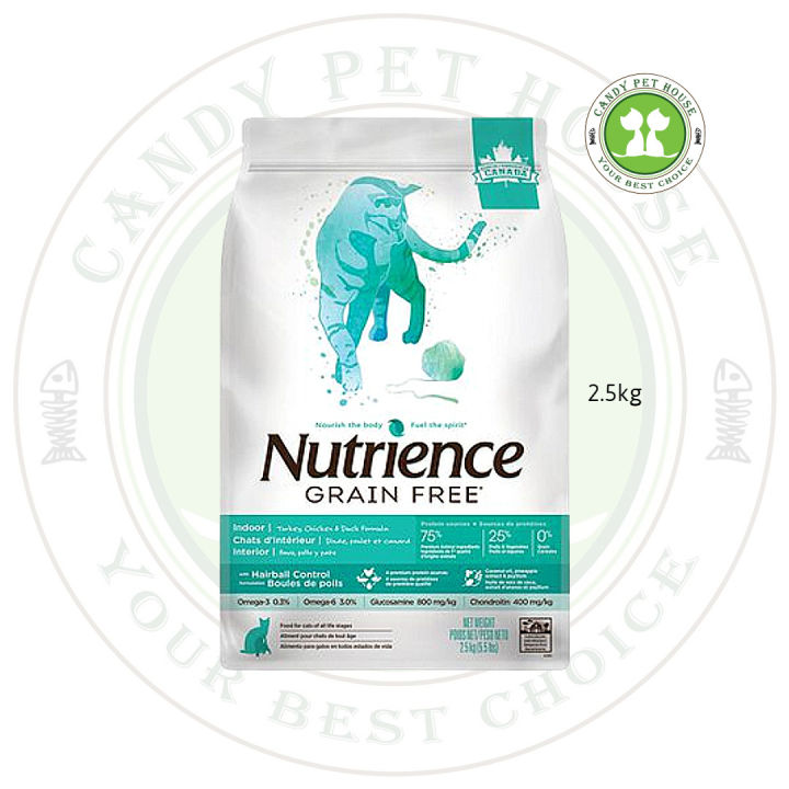 Nutrience Grain Free Indoor Turkey, Chicken & Duck Cat Dry Food (2.5kg