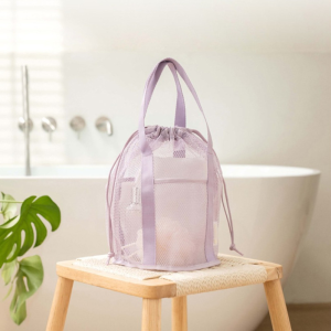 Toiletries Bag Travel Mesh Drawstring Bag Foldable Wash Bag Waterproof Beg Travel Storage Organizer Cosmetic Bag 收纳袋