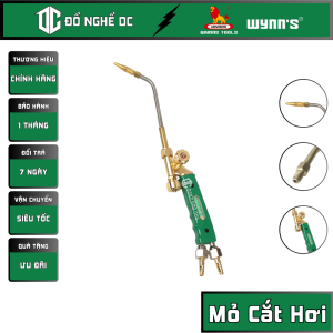 Bộ Mỏ Cắt Hơi Hàn Hơi Đèn Cắt Tay Cắt Oxy Gas Oxyacetylene 1 Ống H-6 2 Ống G-100 W0219C W0218C  W0218 Wynns đồng thau nguyên chất cắt thép cacbon