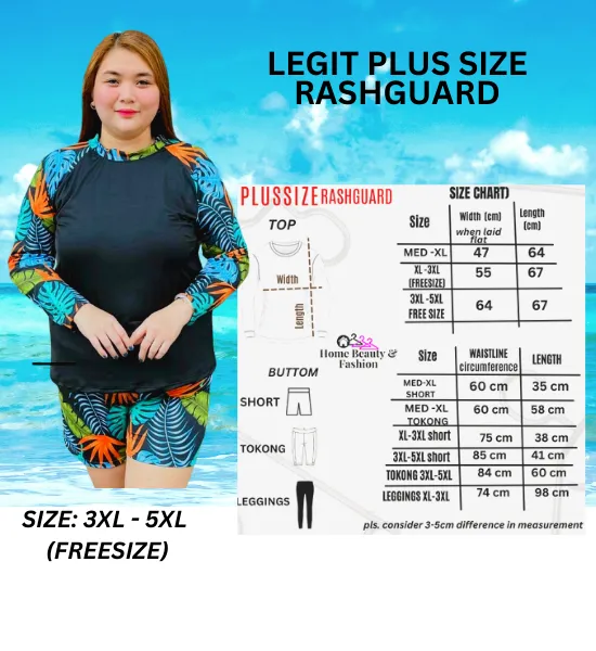 Legit Plus Size Rash guard 3xl-5xl beach outfit sports & outdoors