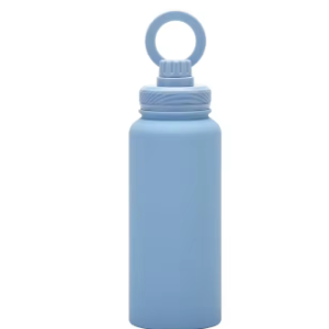 1L Thermal FlaskCup TumblerCellphone Magnetic StandDouble Stainless SteelPortable Handle Water Bottle