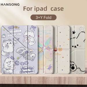 Vỏ loại Y với giá đỡ bút chì cho iPad thế hệ thứ 10 (A16) 11 iPad Pro 11 129 13 Air 4/5/7/ 8 / 9 102 Air 11 13 M2 / M3 / M4 Mini
