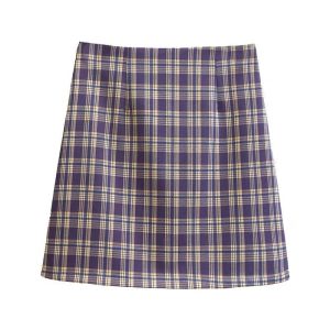 พร้อมส่ง🎉ฤดูใบไม้ผลิและฤดูร้อนใหม่อินเทรนด์สไตล์เกาหลีเอวสูงสลิมกระโปรงทรงเอกระโปรงสั้นลายสก๊อตกระโปรงลายสก๊อตหญิงกระโปรงทรงเอกระโปรงสะโพกนักเรียน