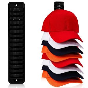 Hat Organizer Sundries Storage Closet Cap Rack Plastic Adhesive Hat Hooks Space Saving Door Hat Rack Durable Hat Hanger Holder for Door Closet Baseball Caps Organizer