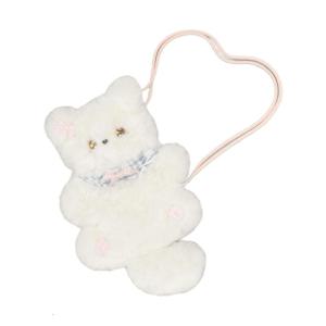 กระเป๋ากระเป๋าพาดตัวรูปแมวกำมะหยี่รูปแมวกระเป๋าสะพายไหล่กระเป๋ารูปสัตว์กระเป๋าคลัตช์ทันสมัยพร้อมเข็มขัดพยุงหลัง