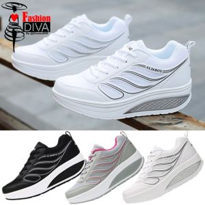 ALI&BOY รองเท้าผ้าใบผู้หญิง รองเท้าเพื่อสุขภาพ ใส่เดินใส่ออกกำลังกาย แฟชั่นสไตล์เกาหลี รุ่นปีกนางฟ้า