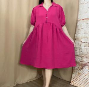 Ami Collection - Dress Ichiko Crincle / Dress Crincle / Dress Formal / Dress Pesta / Dress Crincle Formal Ukuran L / Dress Natalan