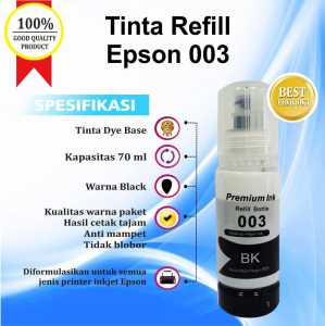Tinta Epson 003 Tinta Printer L3110 L3150 L5190 L110 L1300