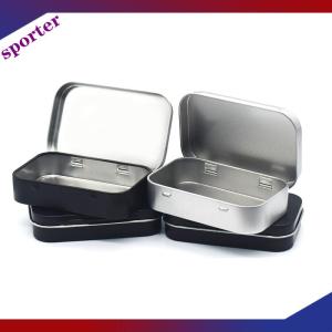 Sporter Kim loại hình chữ nhật rỗng nhỏ hộp thiếc tinplate đẩy kẹo trường hợp Thùng Jar bản lề container nhỏ tổ chức Lưu trữ hộp