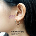 GTHM Anting Wanita Gipsy Ukir Perhiasan fashion Import Giwang Mewah Cocok untuk Pesta Kondangan Kawinan Emas Perak Anti Karat Anti Alergi ANG008. 