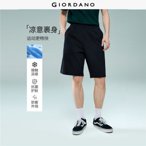 Giordano Beau Monde Men Men Beau Monde Cool Touch Antibacterial UV-Protective Elastic Waist Knit Shorts Free Shipping 13106212