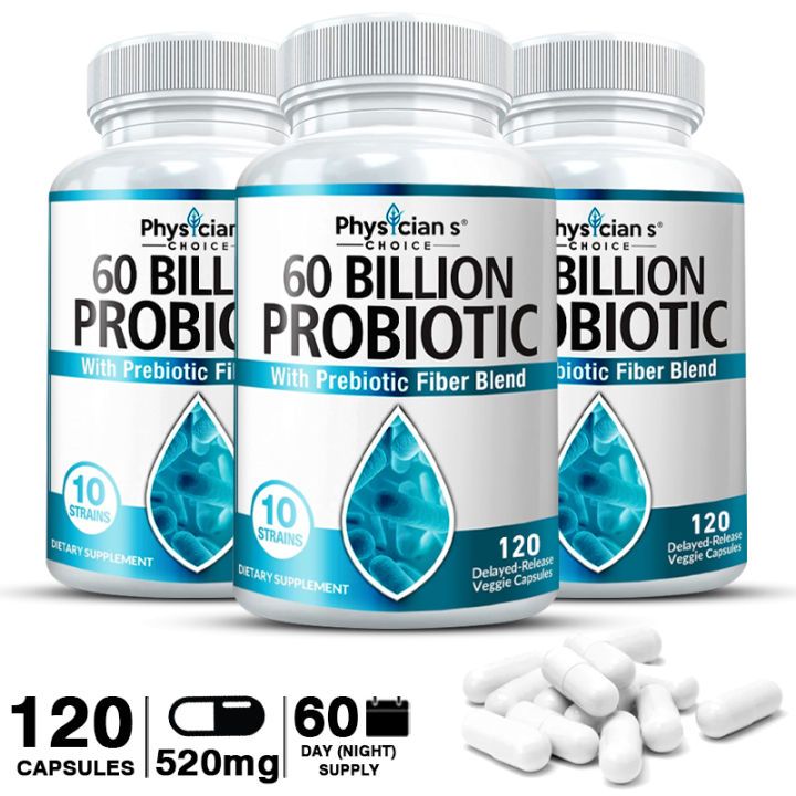 PROBIOTICS capsules with prebiotic fiber blend promote digestive
