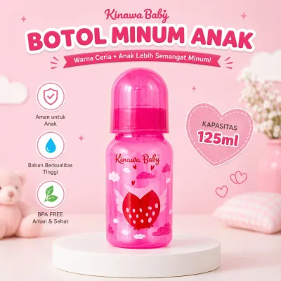 Botol susu 250ml atau 125ml berwarna kinawa baby dengan dot bulat sudah bpa free