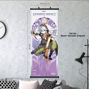 POSTER KAIN KAMAR ANAK ANIME POSTER ONE PIECE GENSHIN IMPACT TOTORO DEMON SLAYER RORONOA ZORO