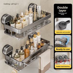 SHENYUAN    Suction Cup Wall Mount Shelf for Bathroom Storage