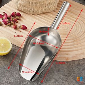 T.Z. ที่ตักน้ำแข็งสแตนเลส ที่ตักข้าวสาร  ที่ตักอเนคประสงค์ มีให้เลือก 3 ขนาด Ice scoop