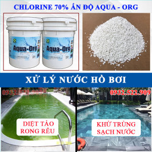 5kg Clo Ấn Độ Aqua Org 70% Tấy Rêu Xử Lý Nước Hồ Bơi Khử Trùng Nhà Cửa