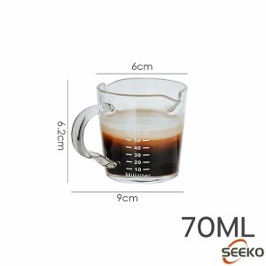 Seeko  70ml / 150ml Mini Coffee Milk Cup Glass With Handle Multi-functional Taste Dish