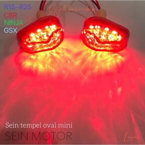 Sein Tempel Lampu Sen Tempel LED Kotak GMA TST Buat R15 V3/Cbr150r/Gsx150/R25/R15 V2/Ninja250 Karbu