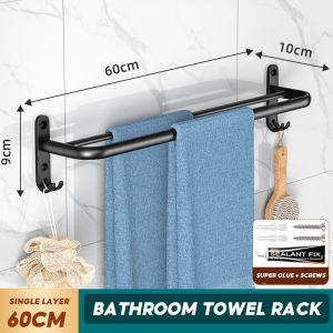 Aluminum Bathroom Towel Rack Toilet Bathroom Kitchen Required Wall mounted Foldable towel hanger