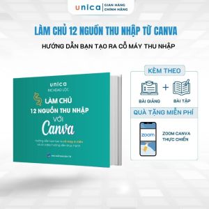 Sách Làm chủ 12 nguồn thu nhập với Canva cùng Richdad Lộc kèm khóa học online
