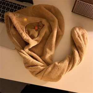 Aqrau 【50%OFF❤️】Kapibala🎁ลายการ์ตูนน่ารักหมวกผมแห้งผ้าขนหนูดูดซับน้ำซึมซับผมได้ดีผ้าเช็ดตัวหนาห้องน้ำห้องน้ำ