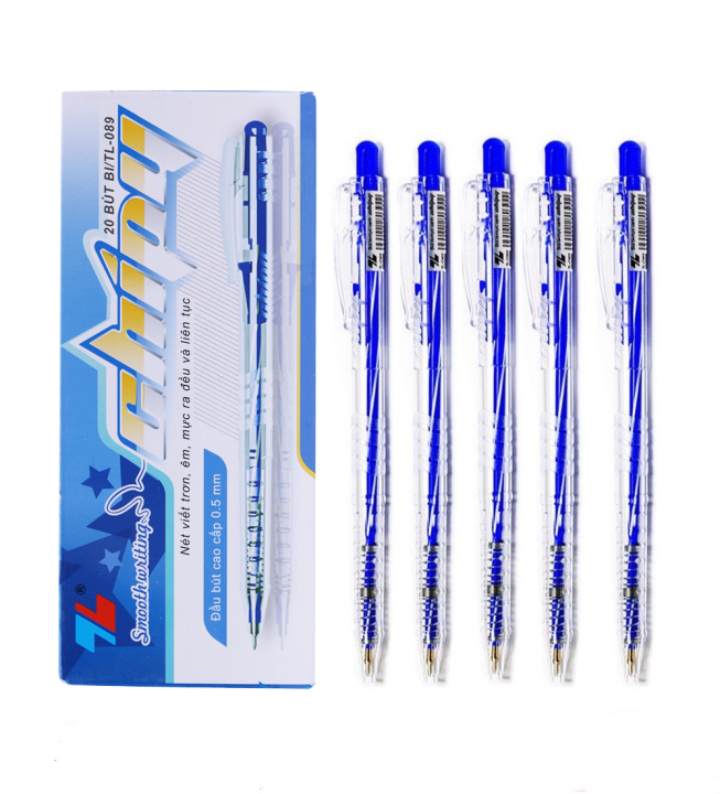 Hộp 20 Cây Viết Bi Thiên Long TL-089 Ngòi 0.5mm ( Xanh, Đỏ, Đen ...