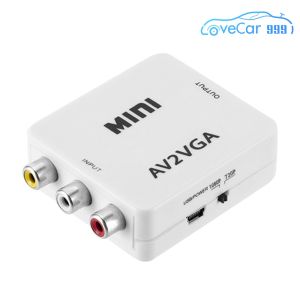 Multifunctional Portable AV RCA CVBS To VGA Plug and Play Video Converter Adapter with Cable Free Display for