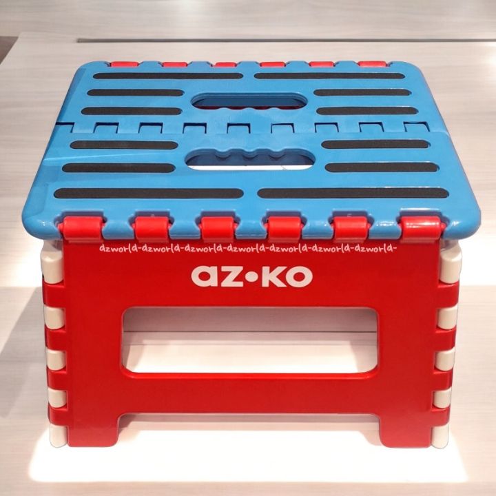 Azko Folding Step Stool 22cm Blue Red Kursi Tangga Lipat Merah Biru Chair  Sit Kursi Furniture Praktis Mudah Dibawa Az Ko Lazada Indonesia