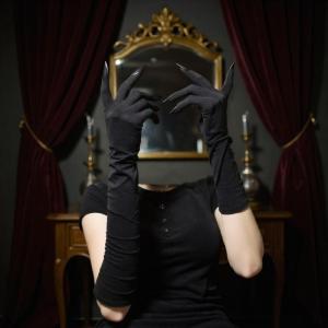 Salime Halloween Cat Woman Paw Gloves With Long Fingernails And Claws Party Cosplay Costume Accessories