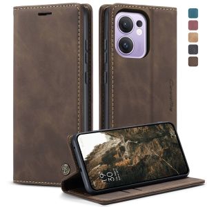 Case For OPPO Reno 16F 13F 12F 8T 8Z 7Z 5G / Reno 16 14 13 12 10 Pro 5G Magnetic Leather Wallet Card Slot Flip Cover Casing