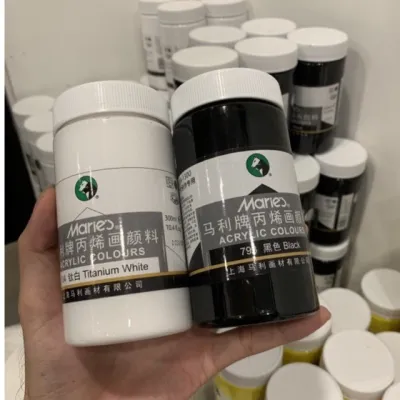 [HCM]Màu Acrylic Maries 100/300ml Trắng/Đen