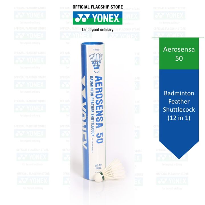 Yonex Aerosensa 50 Badminton Feather Shuttlecock (12 In 1) | Lazada