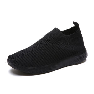 Free Shipping Spring New Collection: Breathable Slip-On Round-Toe Lightweight Casual WomenS Shoes With A Shallow Low-Cut Design And A Knit Upper