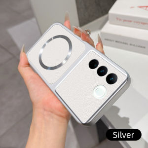 Casing for VIVO s16e V2239 V27E V2237 V27 S16 Matte leather case with charging magnetic ring anti drop and shockproof phone case