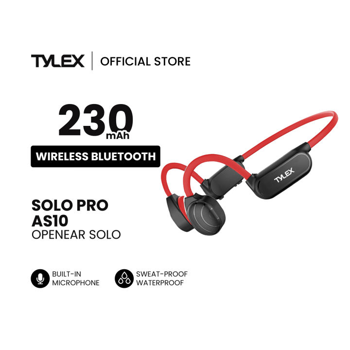 TYLEX OPENEAR Solo Pro AS10 Bone Conduction Bluetooth 5.0 Headphones IPX4 Built-in Mic Noise Cancelling 230mAh