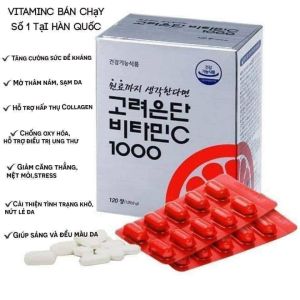 Viên Uống Vitamin C 1000mg Eundan Hàn Quốc Hỗ Trợ Trắng Da (Hộp 120 Viên)